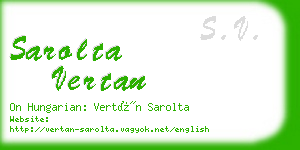 sarolta vertan business card